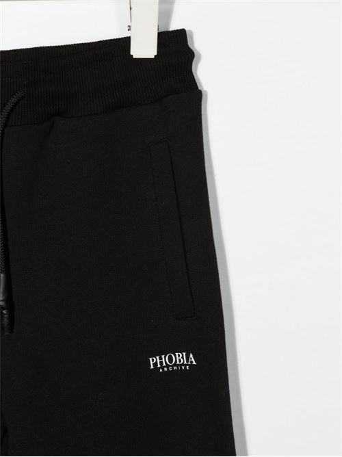 Pantalone felpa bambino nero con disegni sul fondo colorati PHOBIA KIDS | KPH00031BLPUBLACK